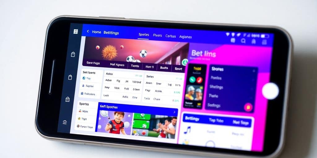 Smartphone with user-friendly betting site interface displayed.