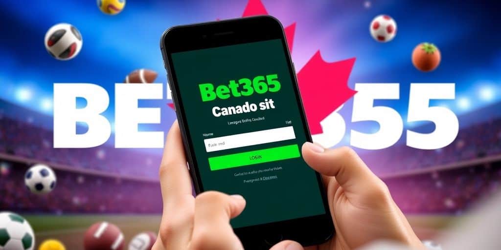 Person accessing Bet365 Canada login on smartphone.