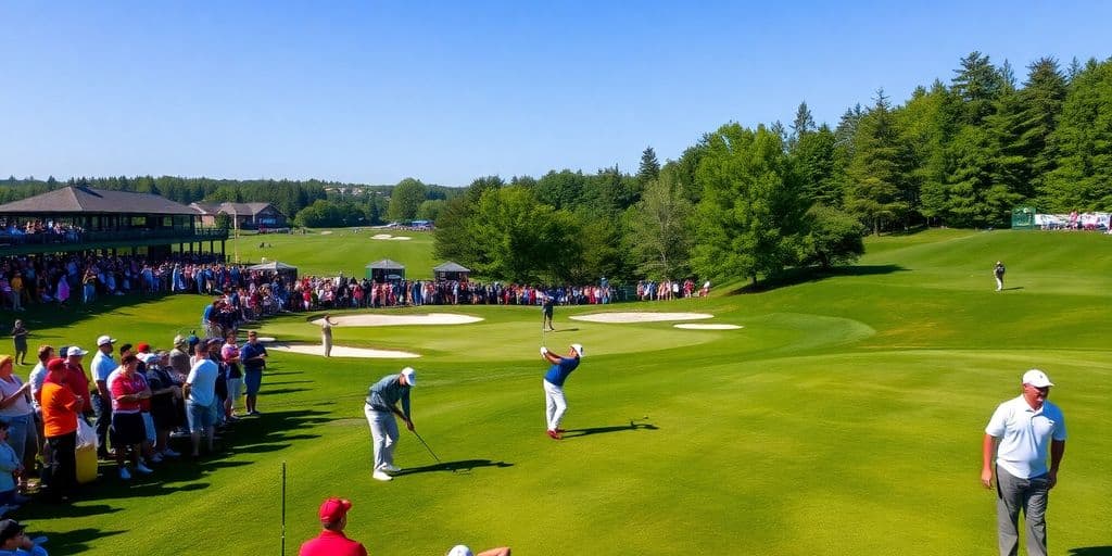 Professional golfers competing at the Canadian Open tournament.