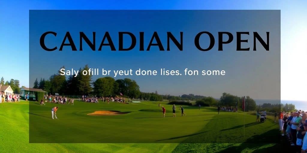 Golfers playing on a beautiful Canadian Open course.