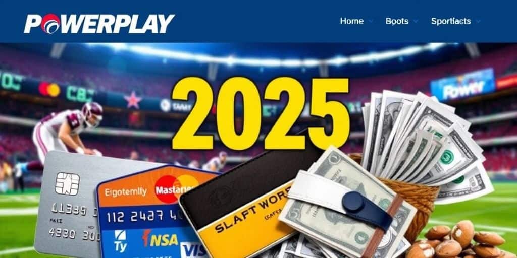 Variety of payment methods for PowerPlay Sportsbook.