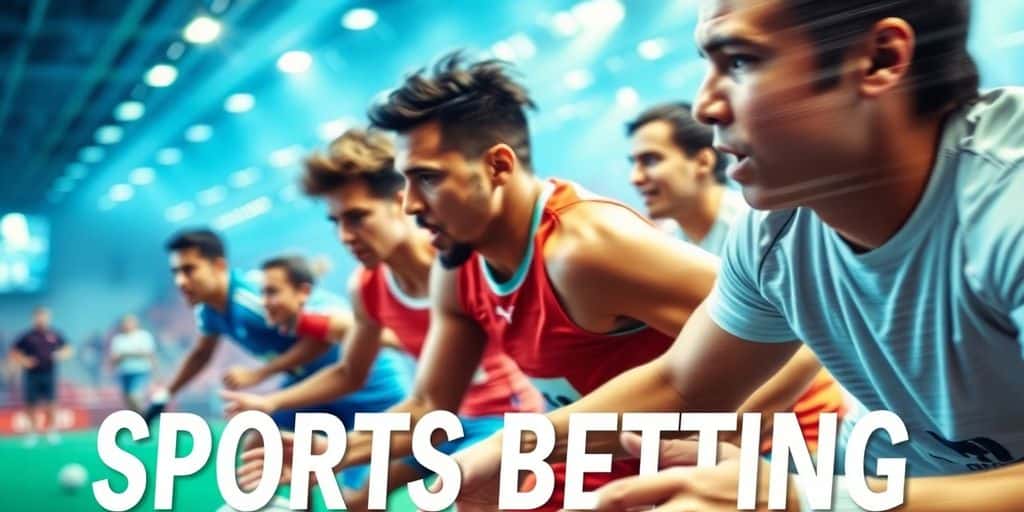 Athletes competing intensely in a thrilling sports event.