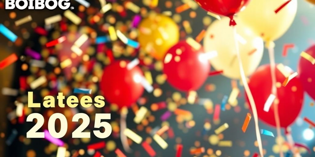 Celebratory scene with confetti and balloons for Bodog bonuses.