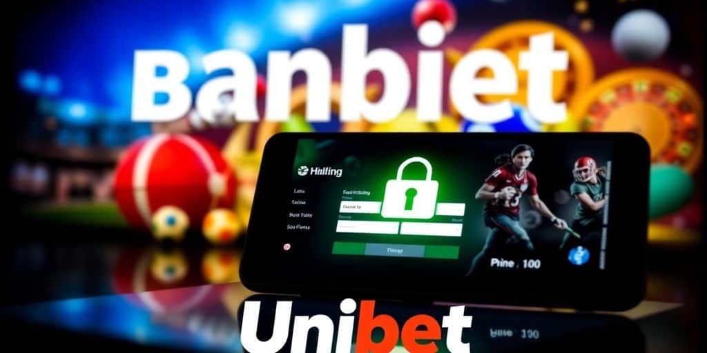 Secure online banking interface with casino and sports elements.