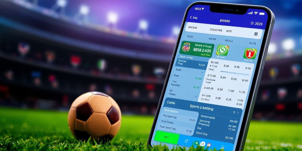 Close-up of a sports betting app interface.