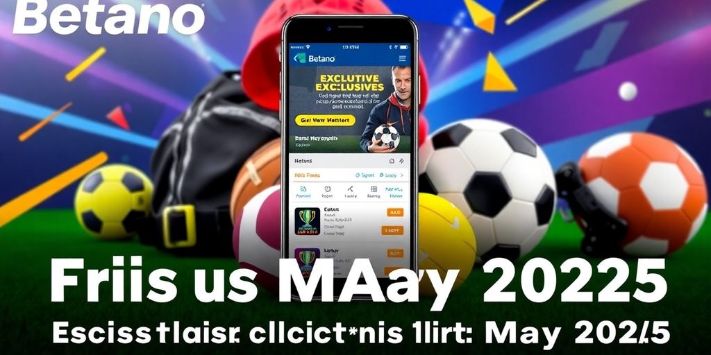 Promotional image of sports gear and a smartphone.