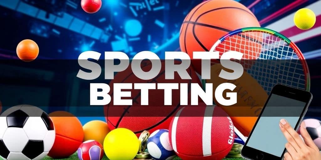 Collage of sports equipment for no deposit betting.