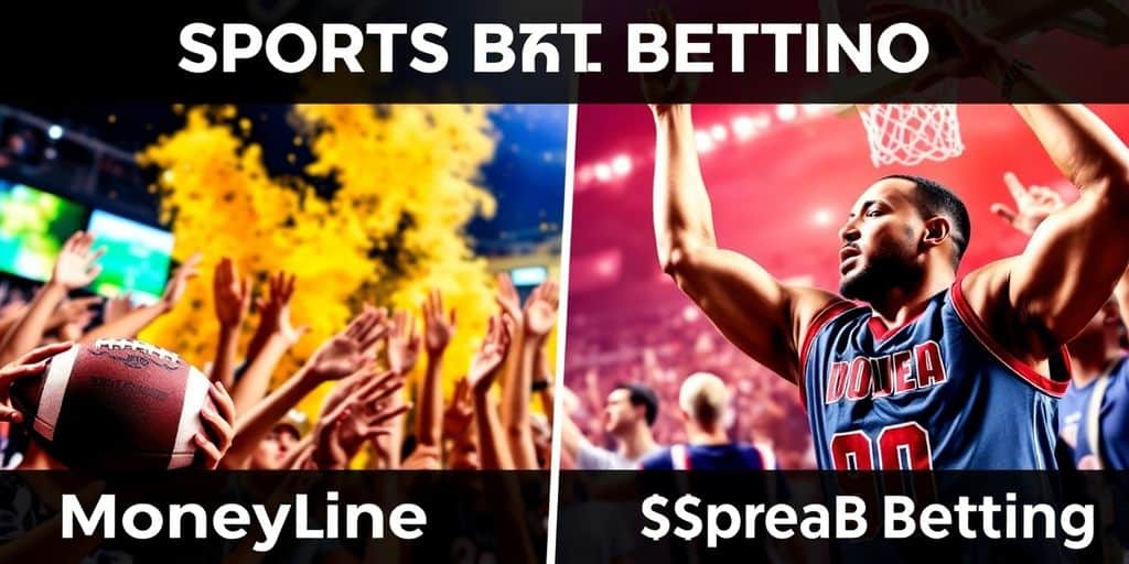 Fans celebrating sports betting excitement with football and basketball.