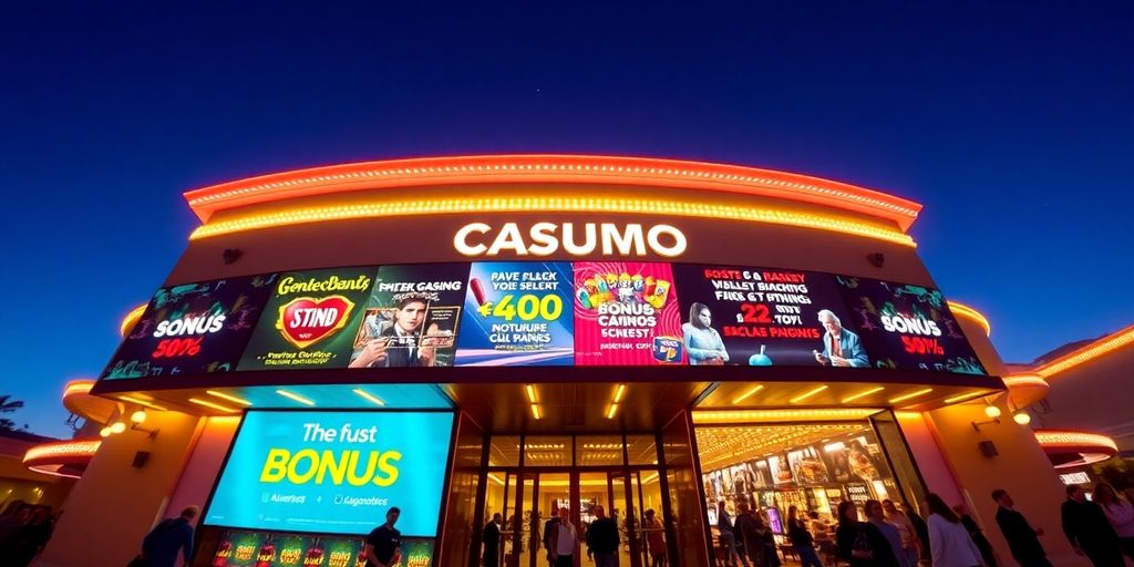 Casumo casino exterior with bonus offers