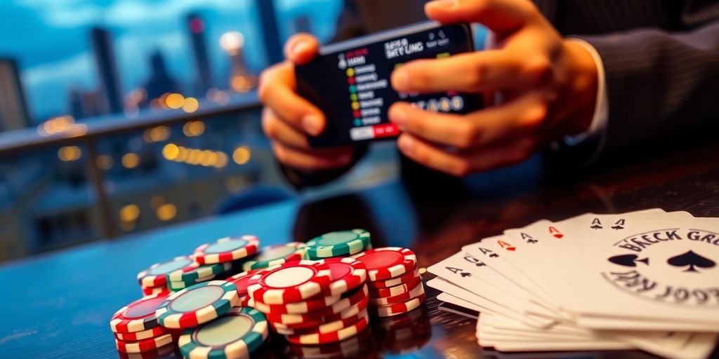 Ontario sports betting with casino chips.