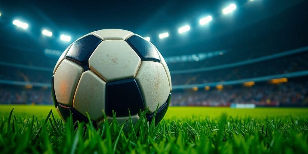 Soccer ball on a vibrant green field.